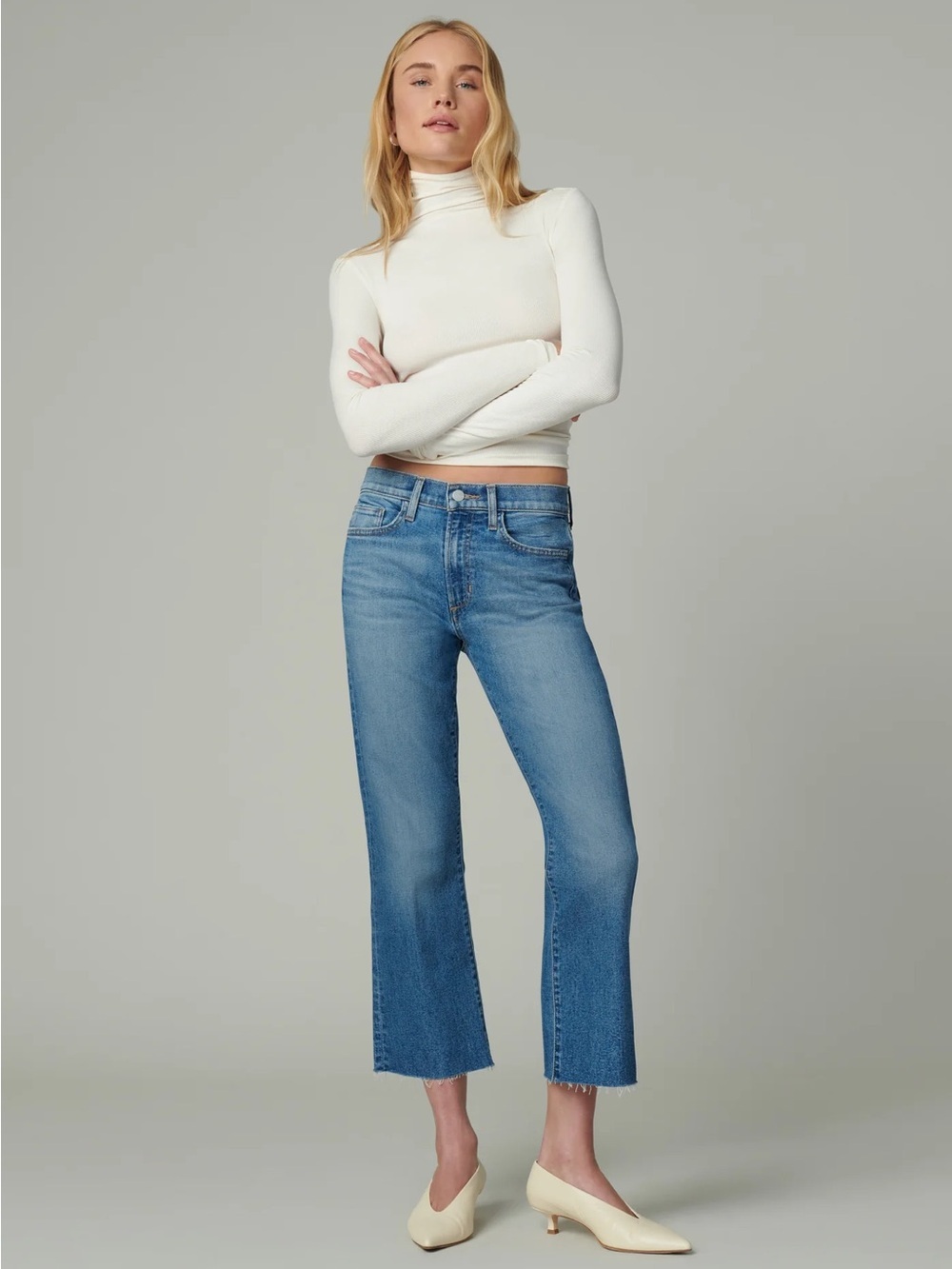 Joe’s Jeans The Callie High Rise Cropped Boot Jeans Size 25 Medium Wash